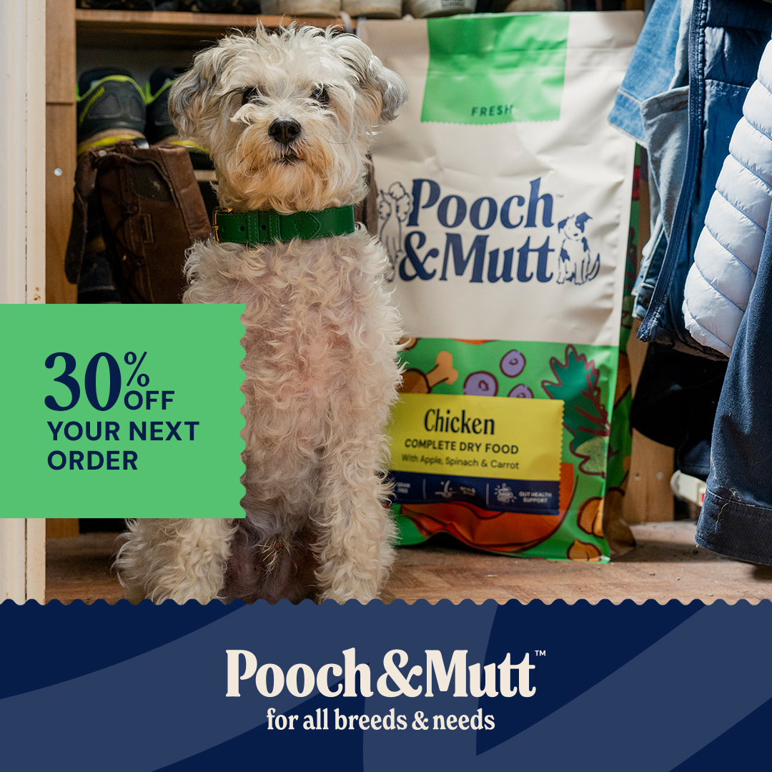 Pooch & Mutt Facebook ad: 30% Off Your Next Order