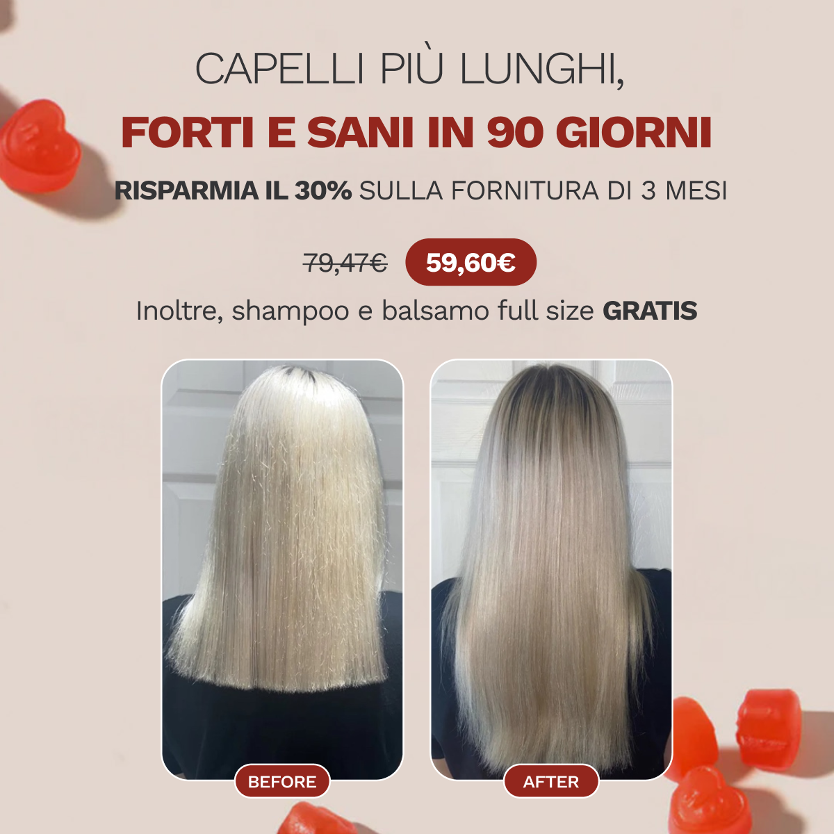 Hairburst Italia Facebook ad