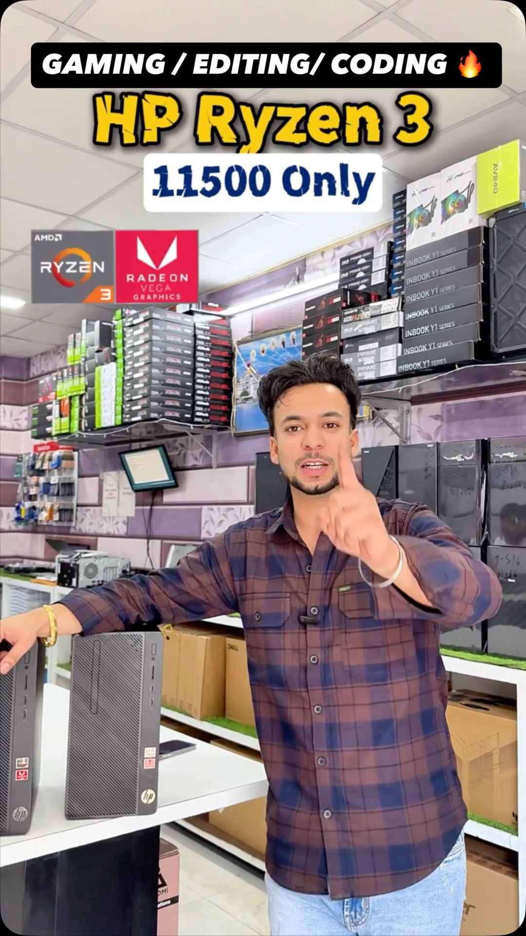 New Om Infotech Facebook ad: HP RYZEN 3 QUAD MINITOWER AVAILABLE