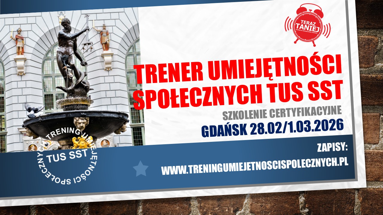 Trener umiejętności społecznych TUS SST - szkolenie certyfikacyjne Facebook ad: Szkolenie certyfikacyjne Trener umiejętności społecznych…