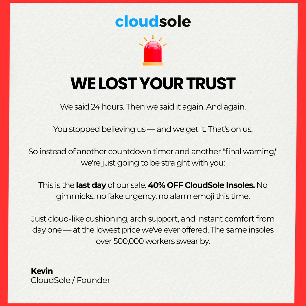 CloudSole Facebook ad
