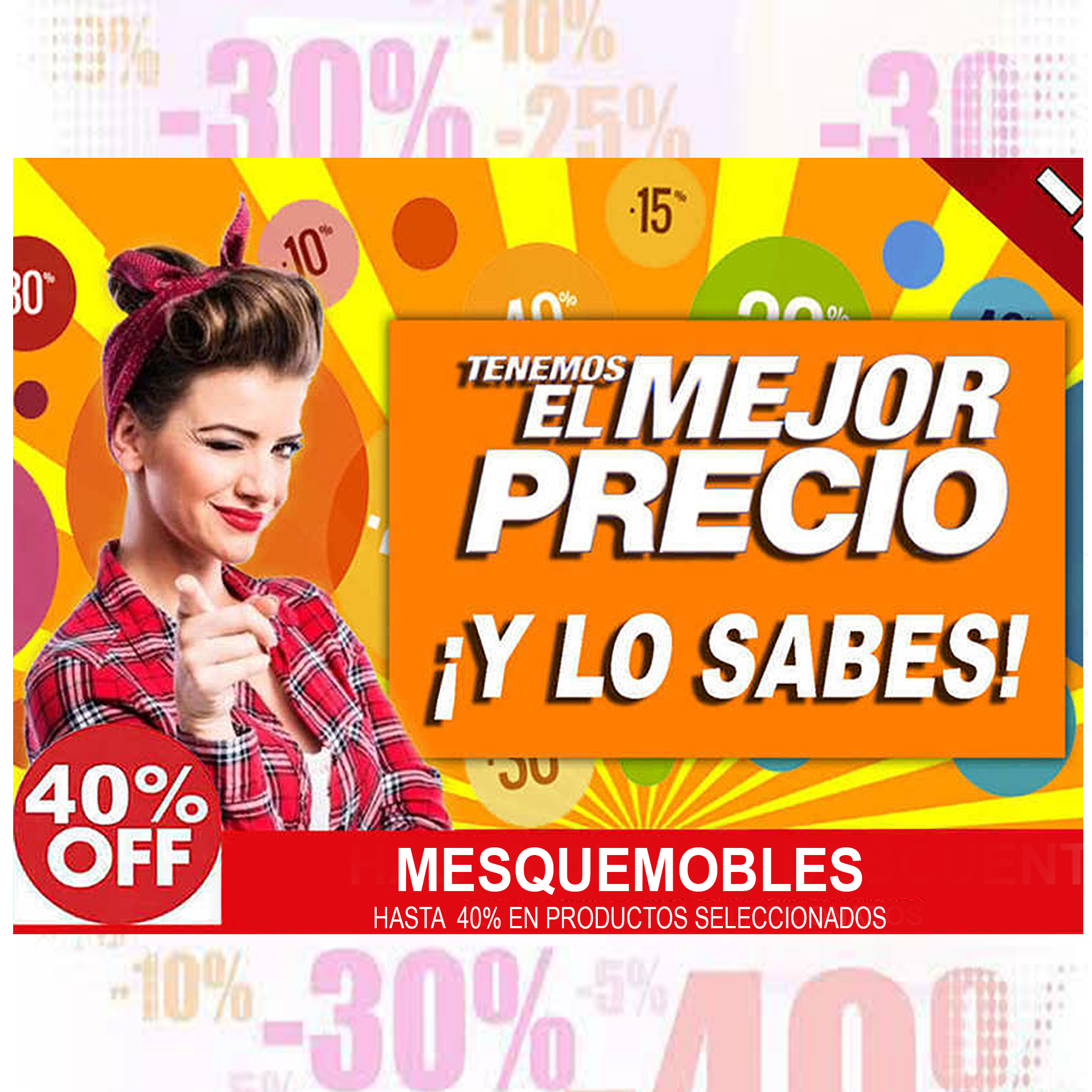Mesquemobles Facebook ad: Tiendas de Muebles en Valencia: muebles baratos, modernos…