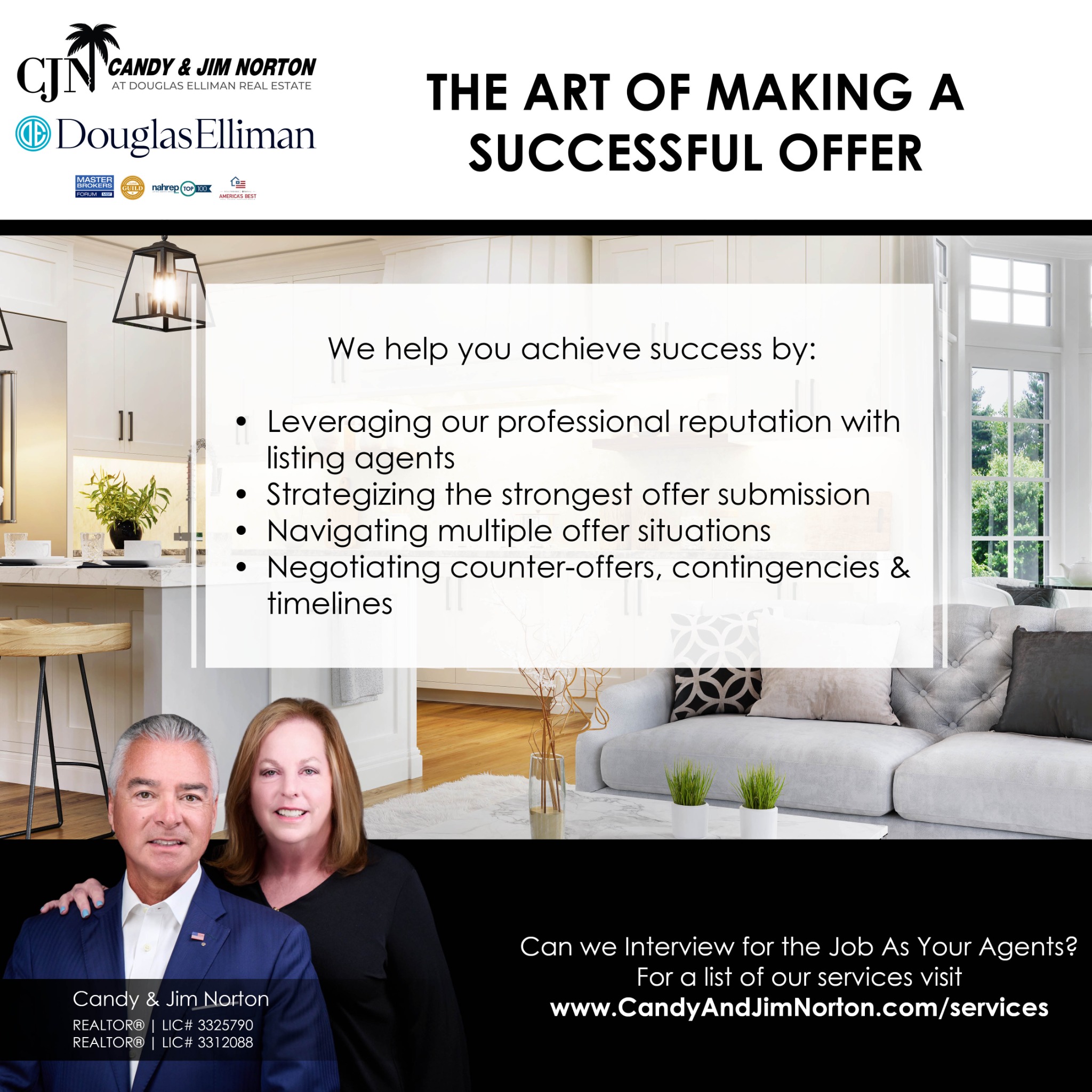 Candy & Jim Norton at Douglas Elliman Real Estate Facebook ad