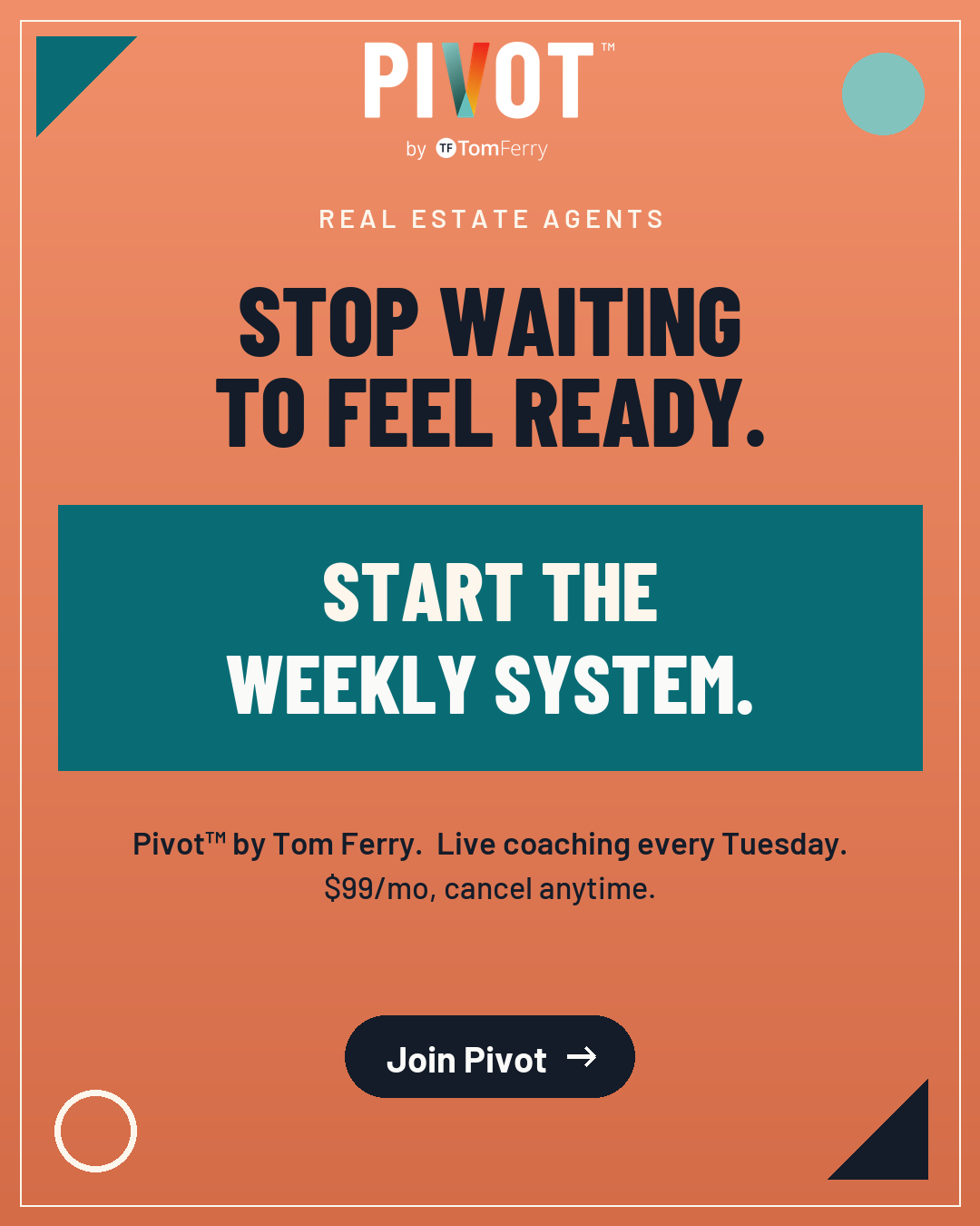 Tom Ferry Coaching Facebook ad: The New Rules For Making Money in This Market