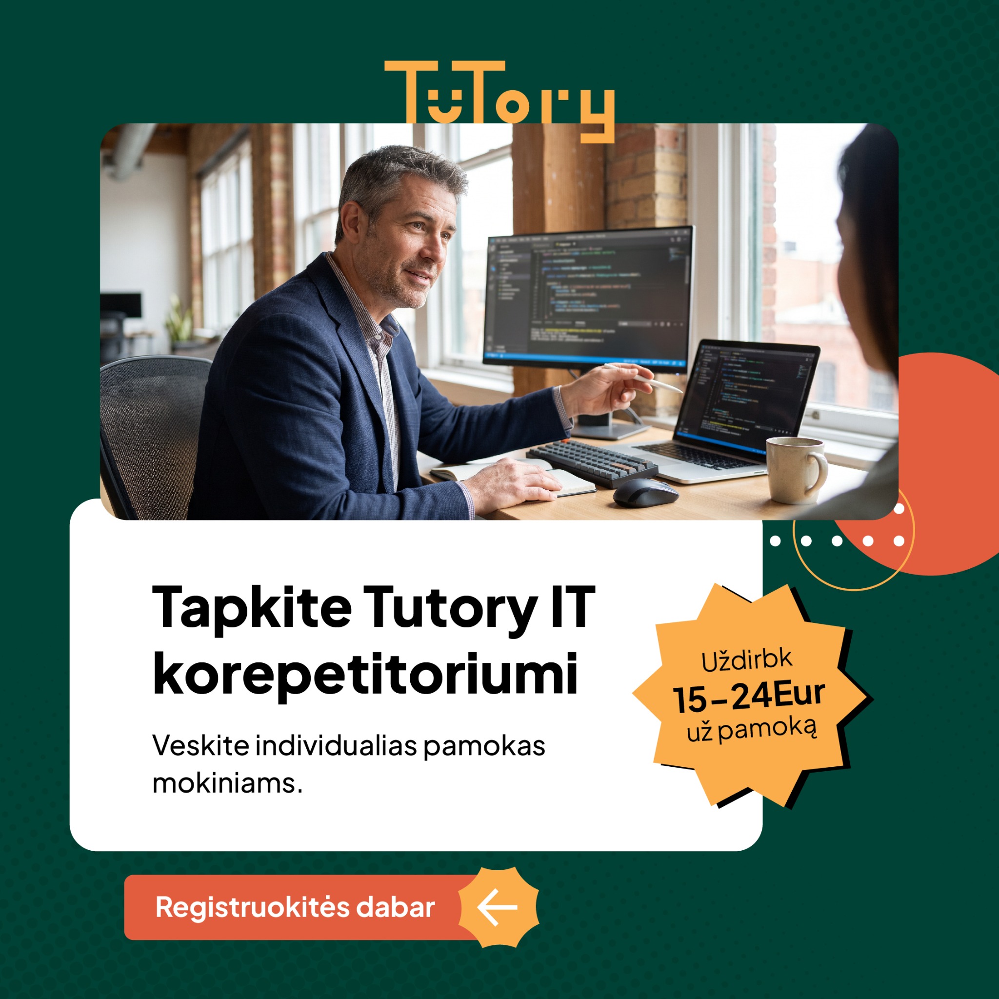 Tutory.lt Facebook ad: Pildykite formą
