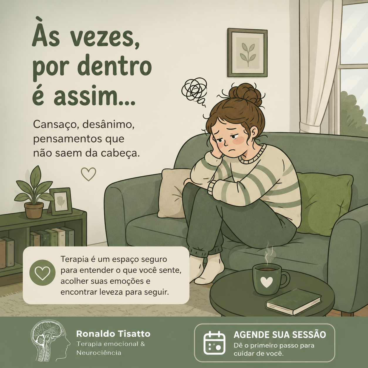 Ronaldo Tisatto Terapeuta Emocional e Neurociência Facebook ad: Sua saúde emocional merece atenção.