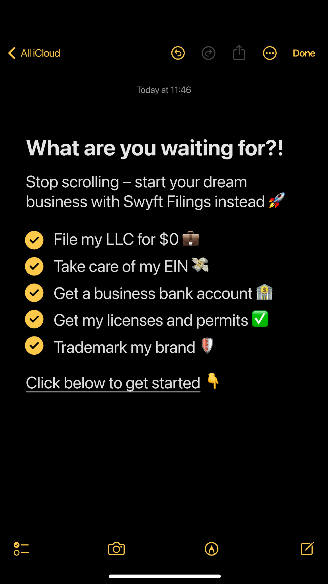 Swyft Filings, LLC Facebook ad
