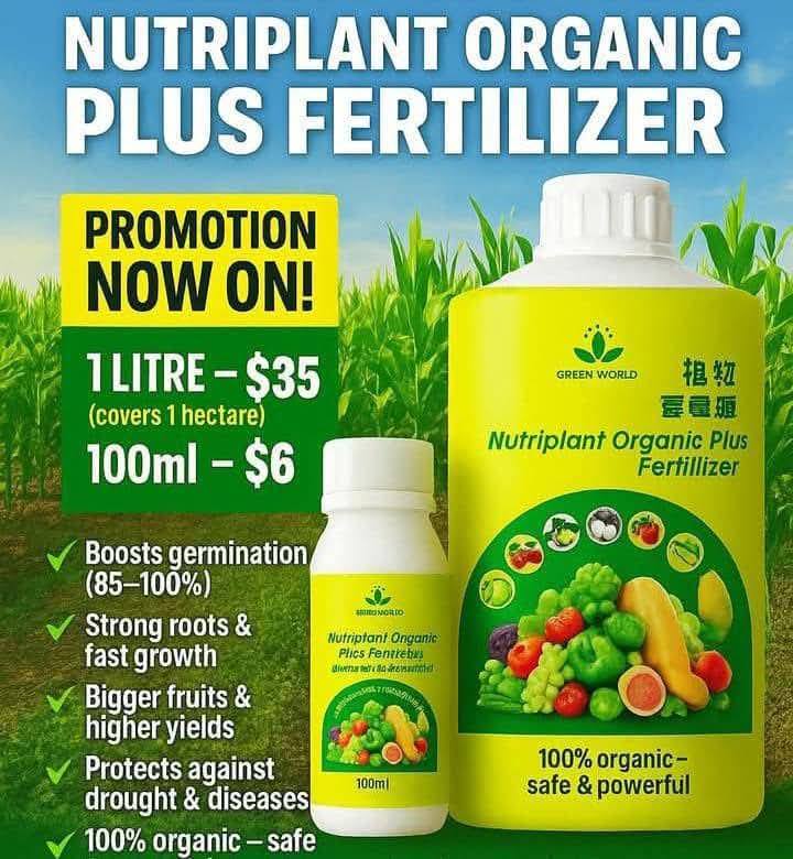 Green World Products Facebook ad: NUTRIPLANT ORGANIC PLUS FERTILIZER