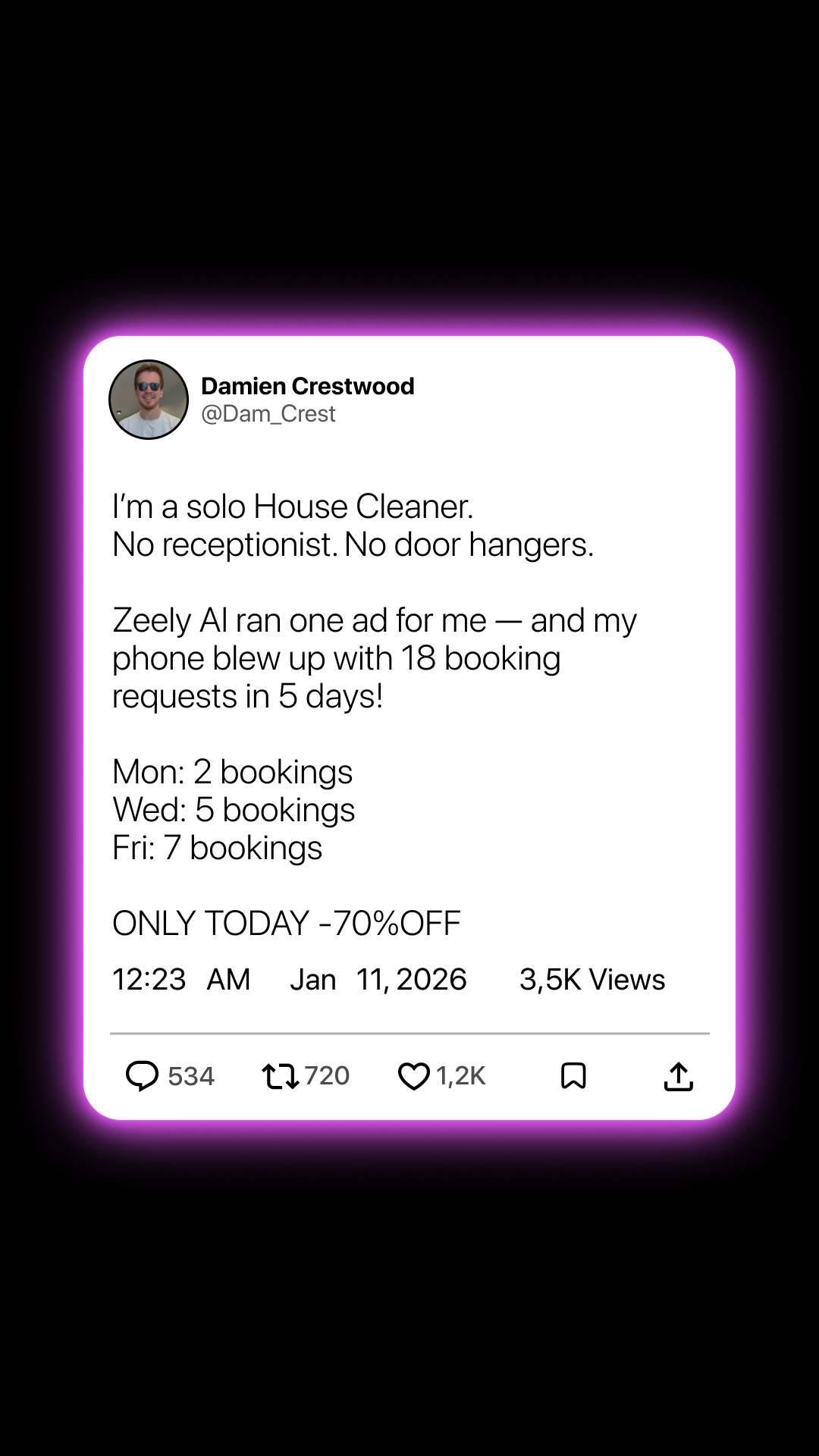 Zeely Facebook ad