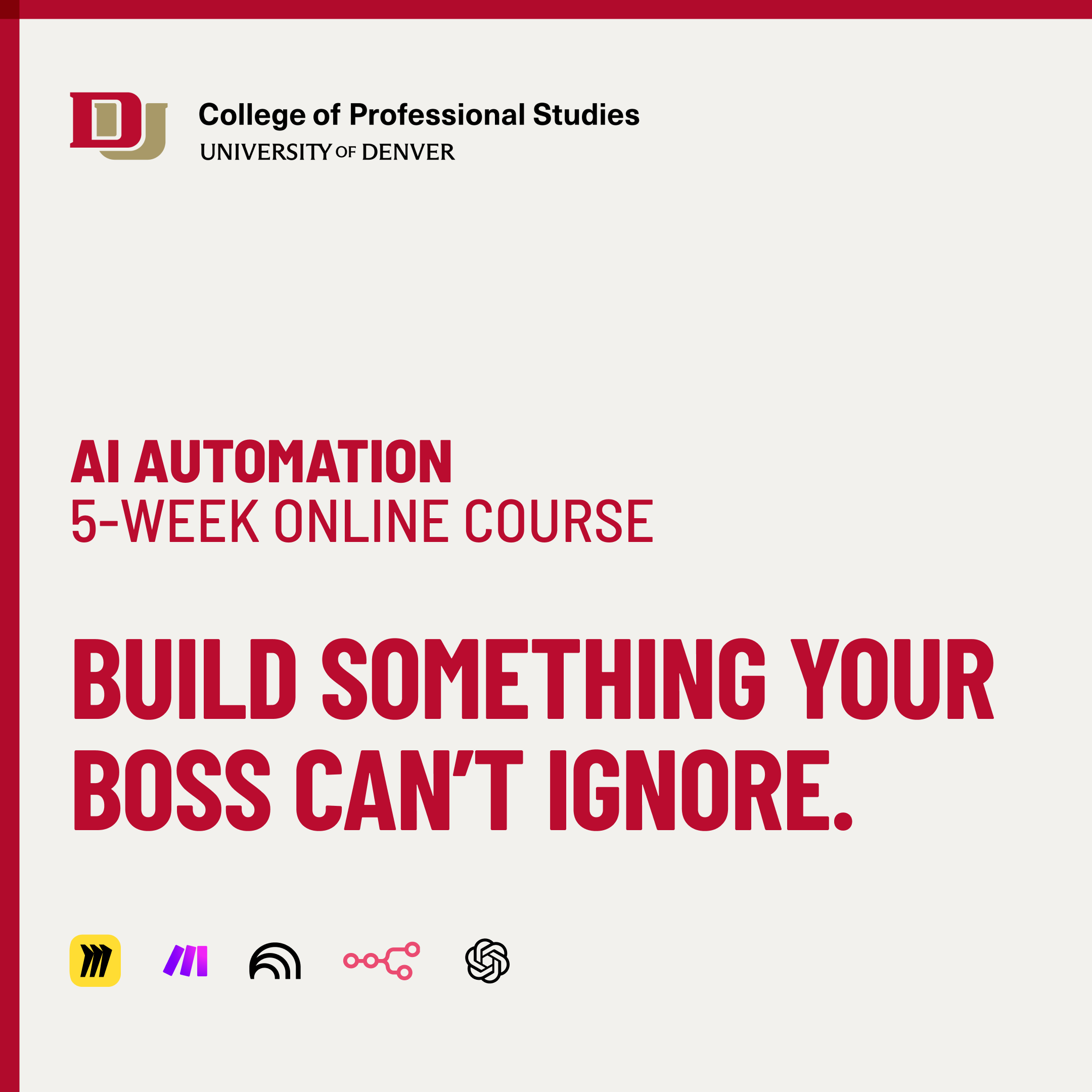 Professional and Workforce Development at the University of Denver Facebook ad