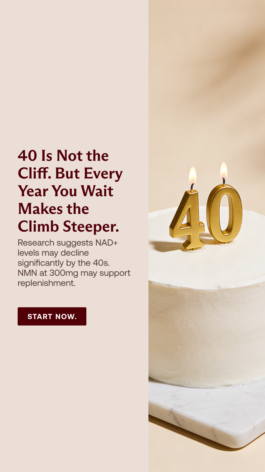 IM8 Facebook ad: Built to Last. Start Now.
