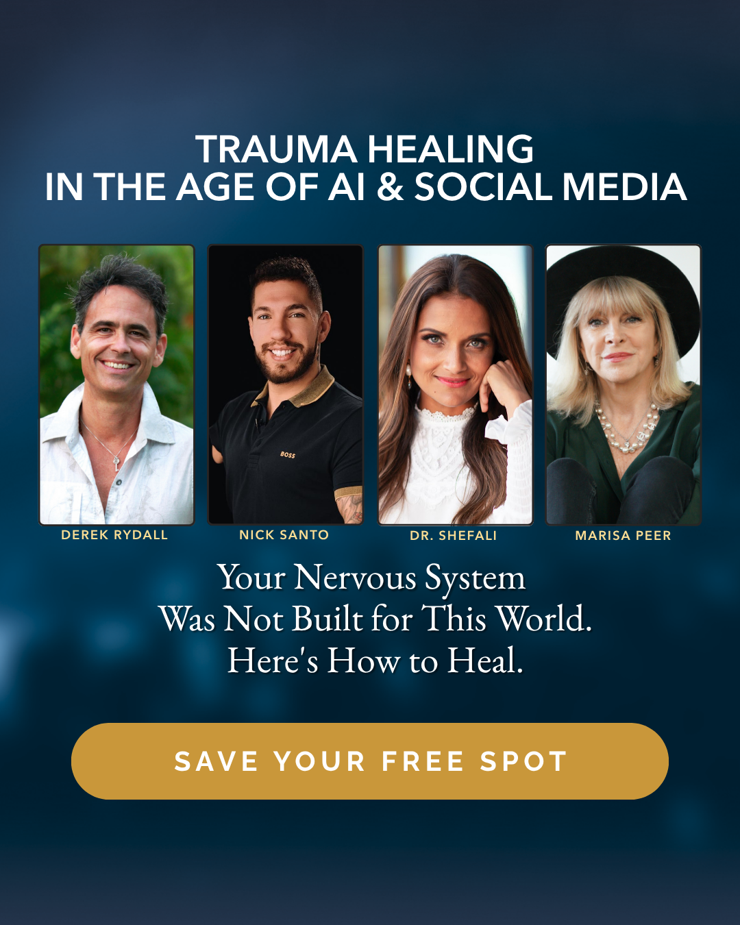 I Challenge You Facebook ad: Trauma Healing in the Age of AI & Social Media Summit