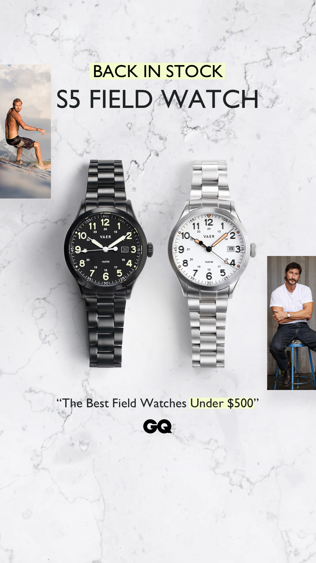 Vaer Watches Facebook ad