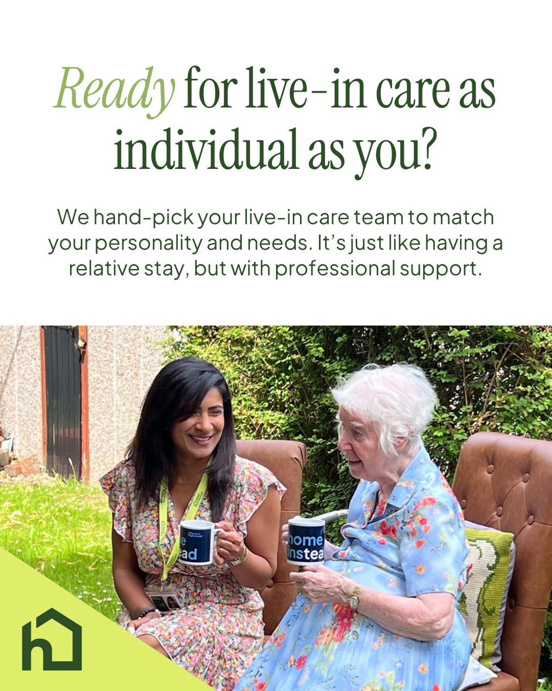 Home Instead Ealing Facebook ad: Live-in Care from Home Instead