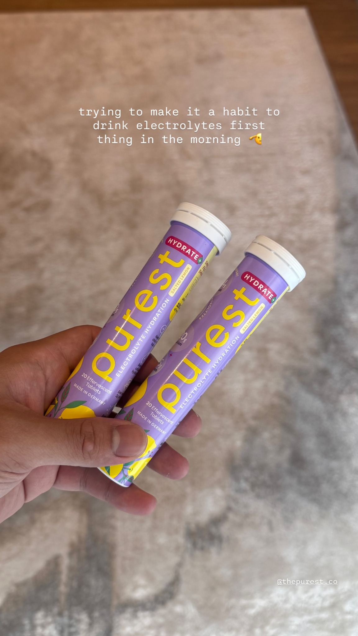 Gab Reyes Facebook ad: Morning Ritual = Electrolytes on Repeat