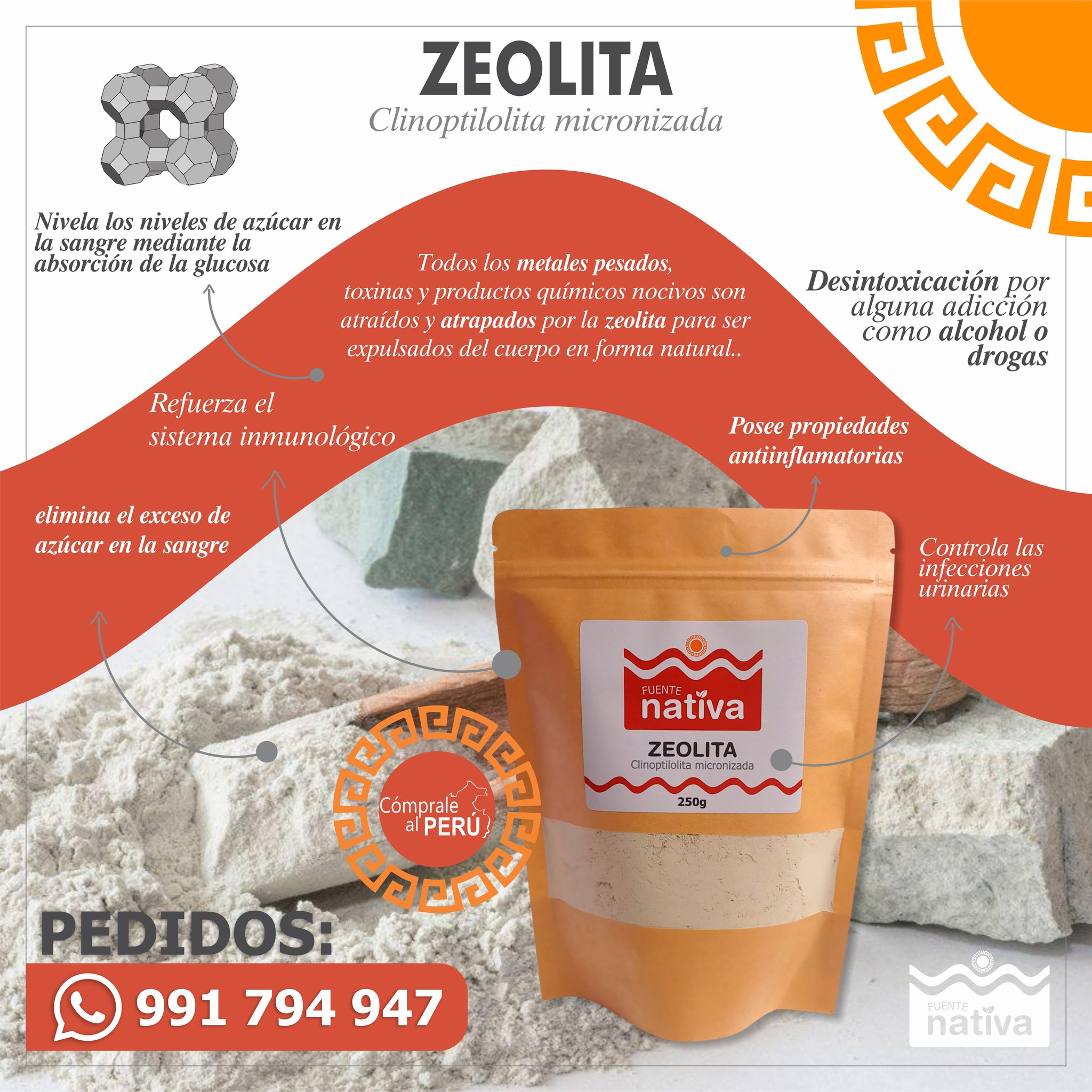 Fuente nativa - Alimento Natural Facebook ad: La Zeolita Clinoptilolita Micronizada es un mineral natural…