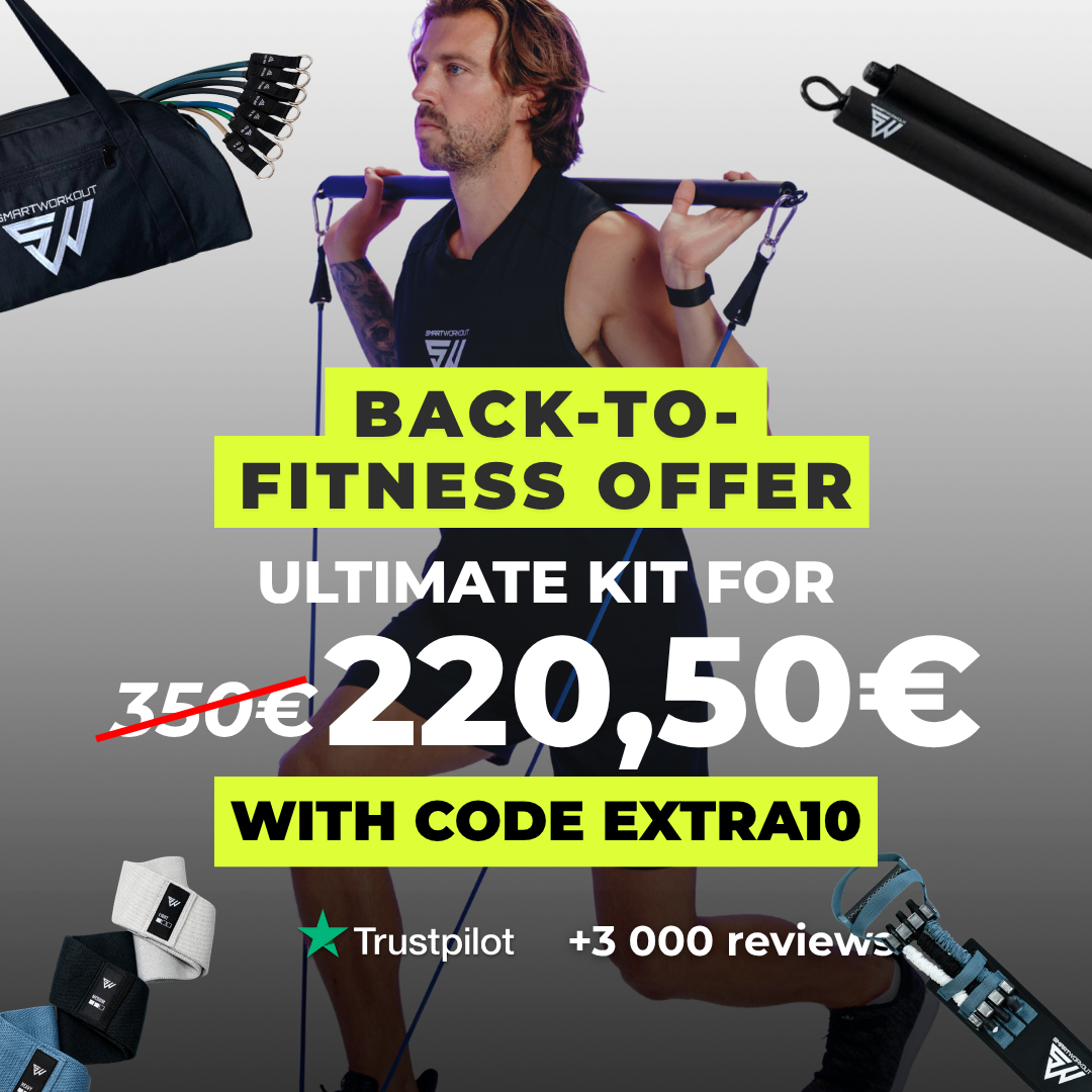 SmartWorkout Facebook ad: 30% off the Ultimate Kit for back-to-fitness
