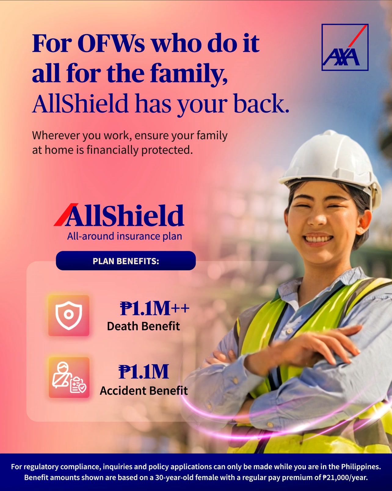 AXA Philippines Facebook ad: Insurance for OFW