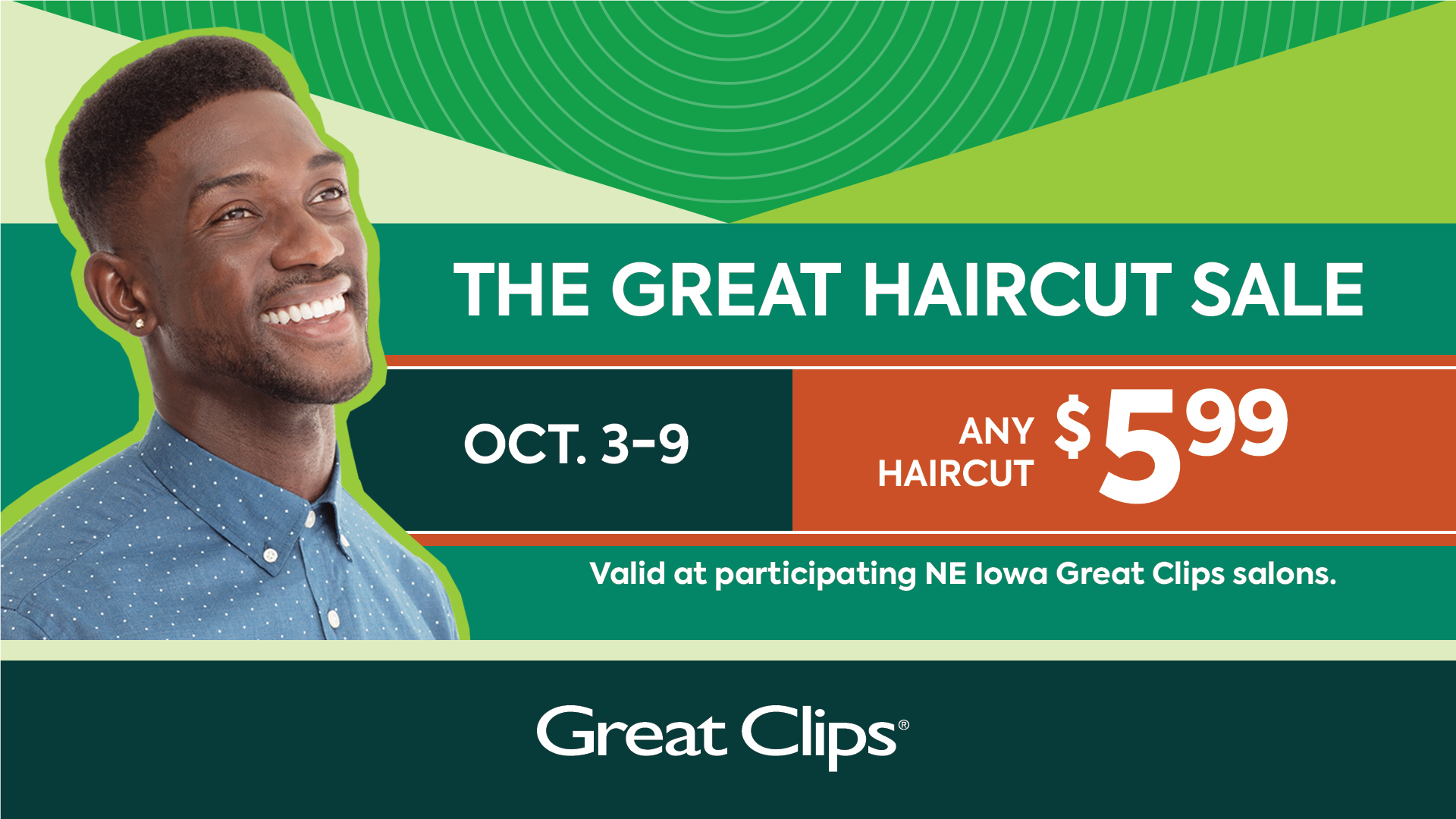 Great Clips Facebook ad: Great hair. Great Price.