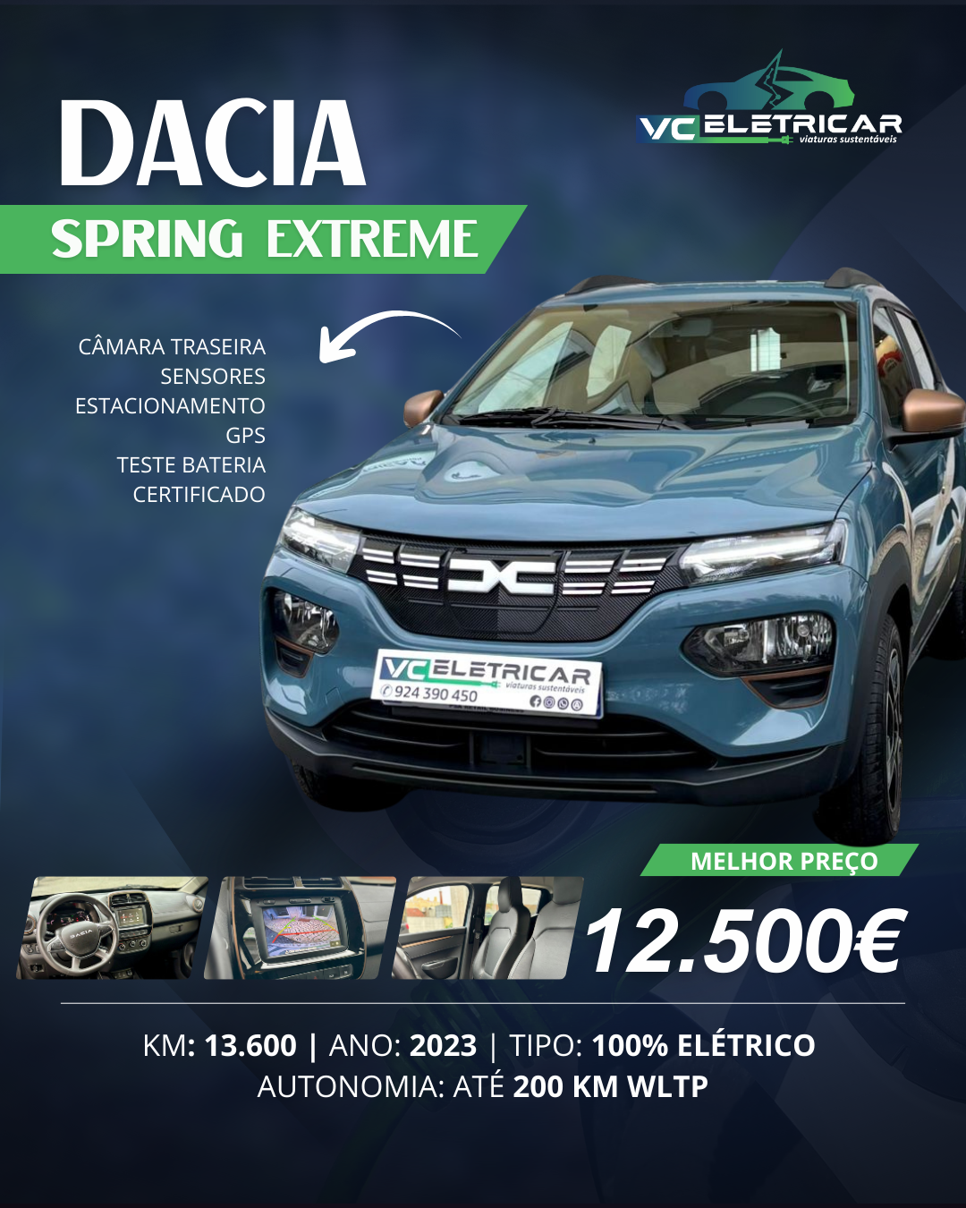 VC Eletricar Facebook ad: À procura de um carro 100% elétrico?