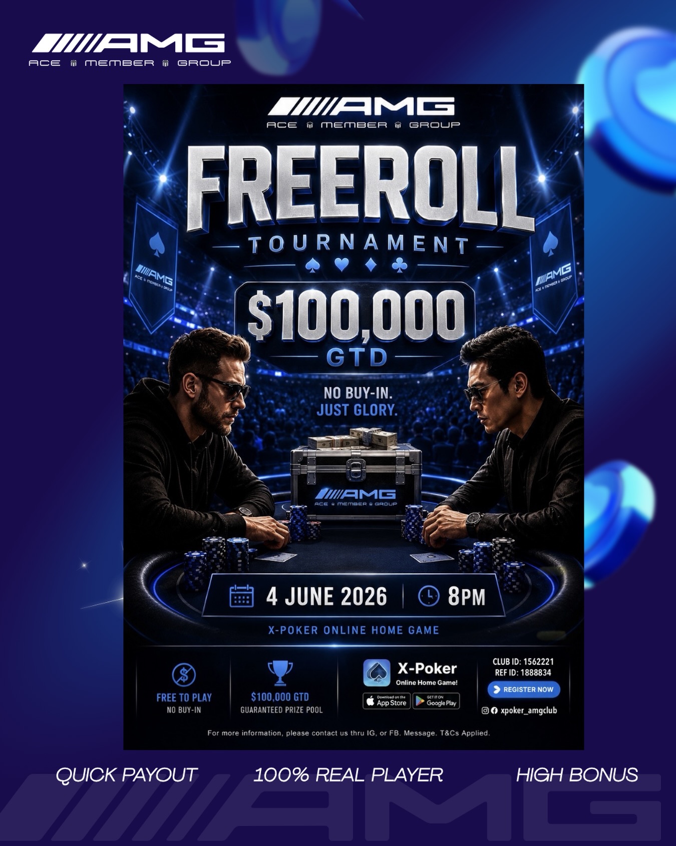 Xpoker AMG Facebook ad: Instagram