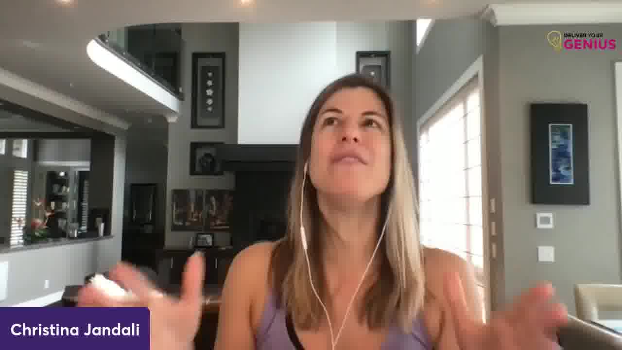 Deliver Your Genius by Christina Jandali Facebook ad: Chat With Us