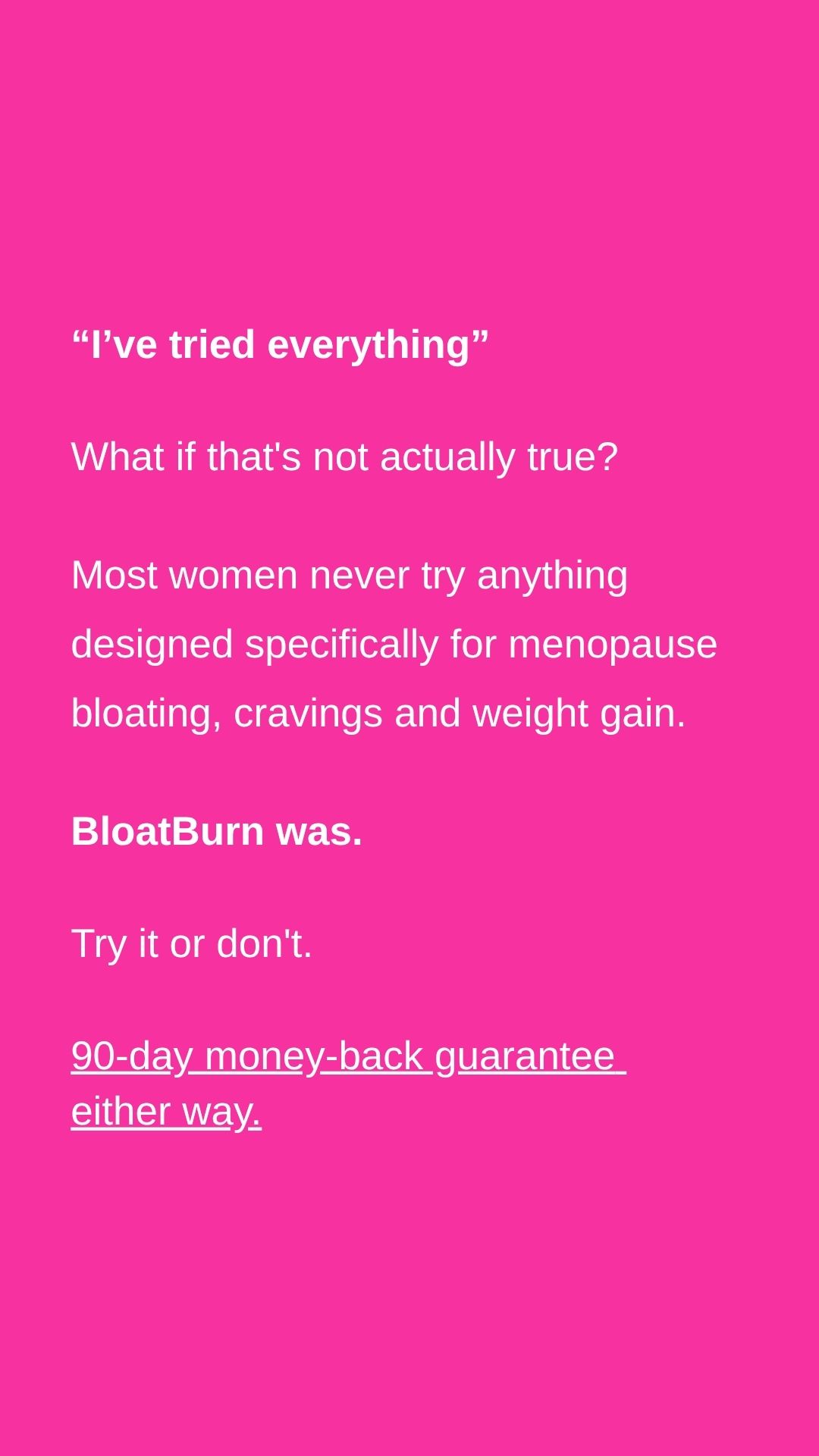Beyond The Bloat Facebook ad