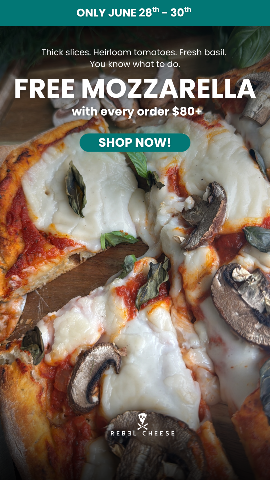 Rebel Cheese Facebook ad