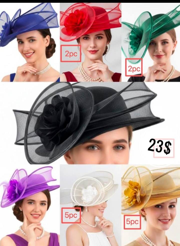 New Look Shop-Vente des Bazins et Accessoires Facebook ad: Chapeaux-foulards, bérets, fleurs et éventails disponibles…