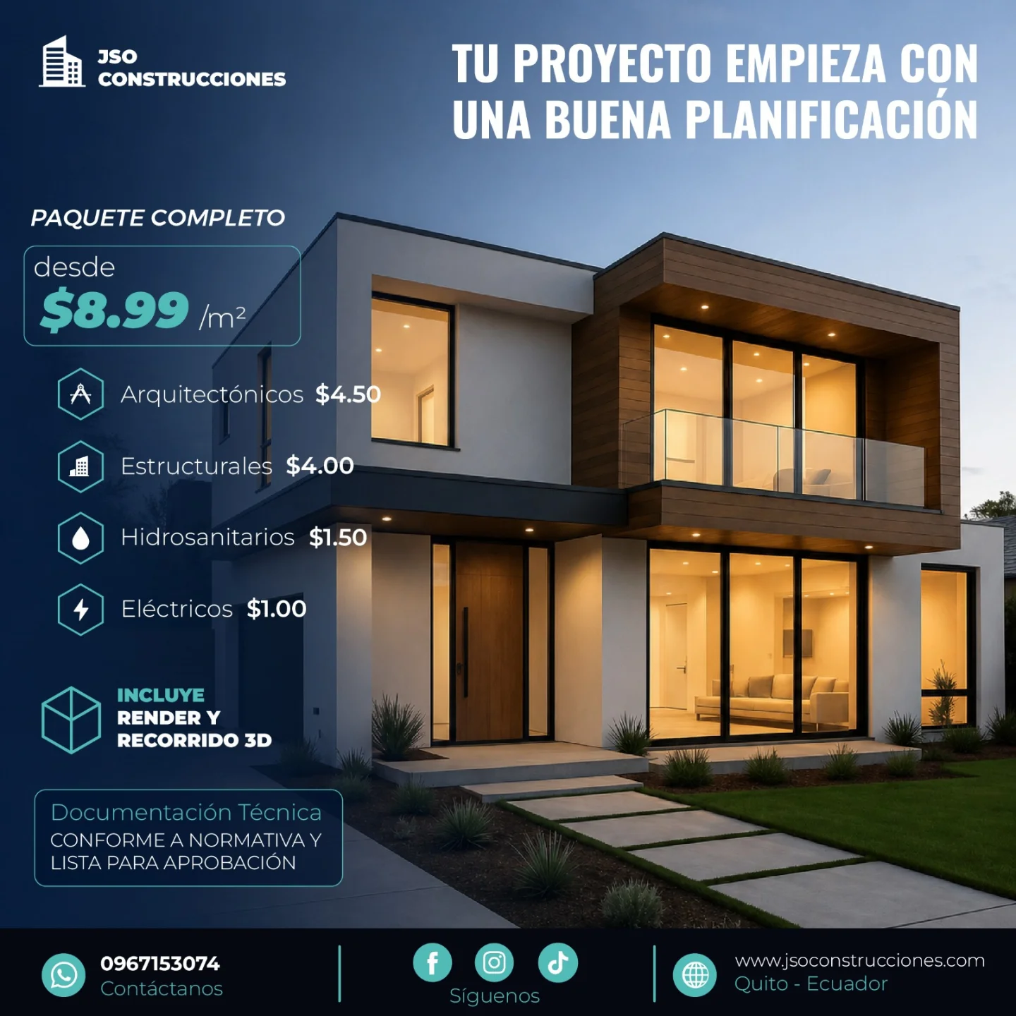 JSO Construcciones Facebook ad: ¿Estás pensando en construir?