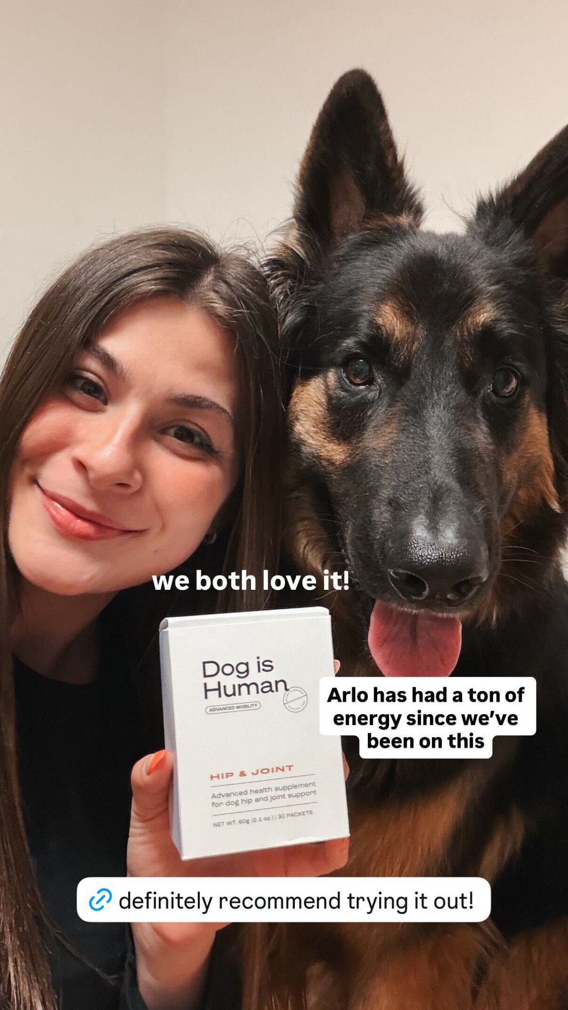 Arlo Facebook ad: Daily Hip & Joint Care, Real Results