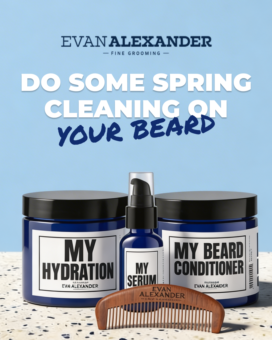 Evan Alexander Grooming Facebook ad