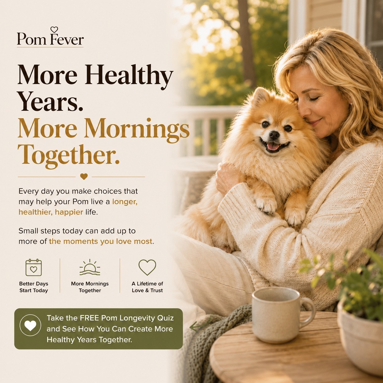 Pom Fever Facebook ad: Create More Healthy Years Together
