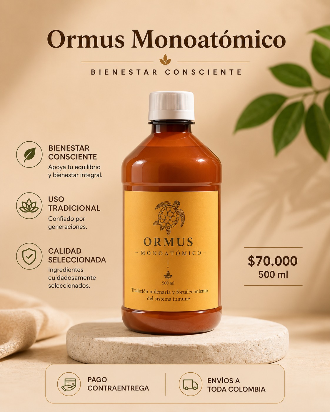 DioxiColombia Facebook ad: ORMUS Monoatómico