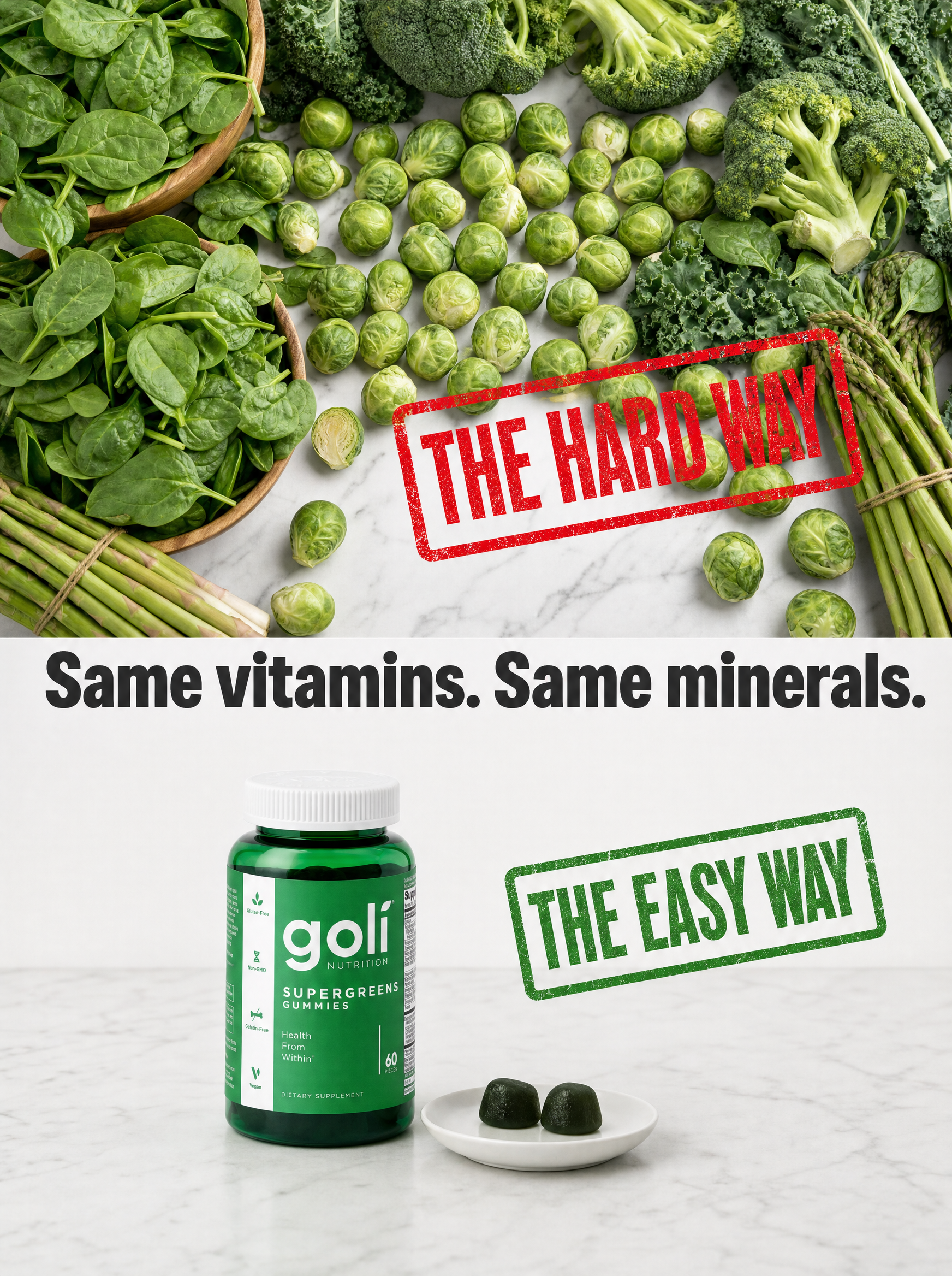 Goli Facebook ad: More Thiamin Than 52 Cups of Spinach
