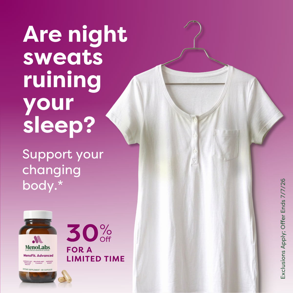MenoLabs Facebook ad