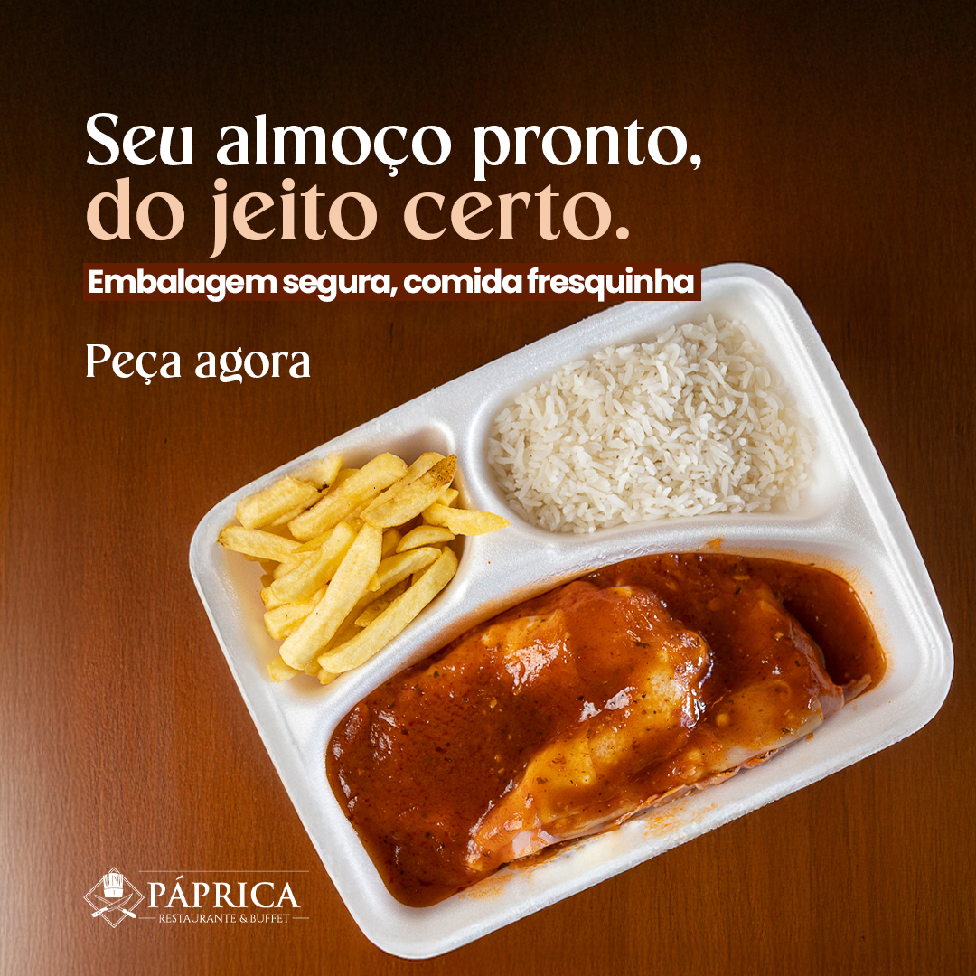 Páprica Restaurante & Buffet Facebook ad: Comida caseira e segura