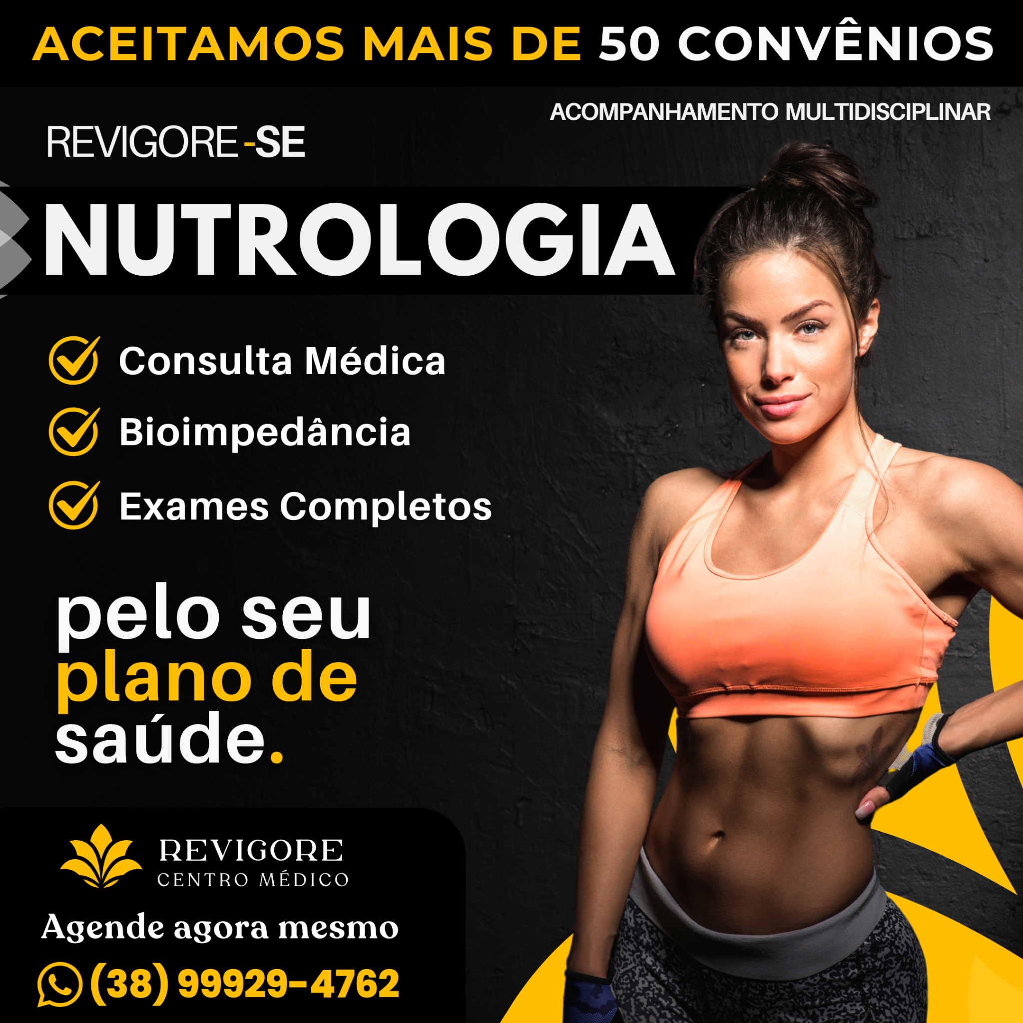Revigore Centro Médico Facebook ad: Converse conosco
