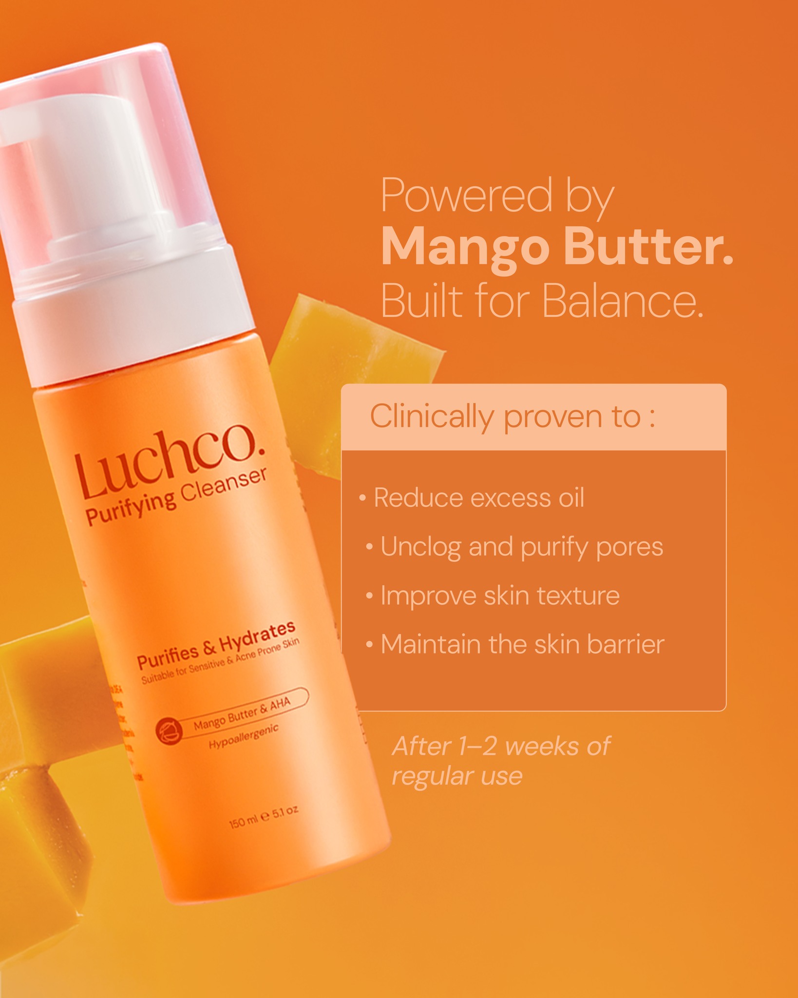 Luchco Facebook ad: Tired of cleansers that don't deliver?