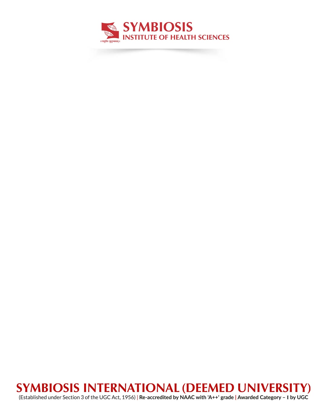 Symbiosis Institute of Health Sciences Facebook ad: Bachelor of Anaesthesia & OT Technology