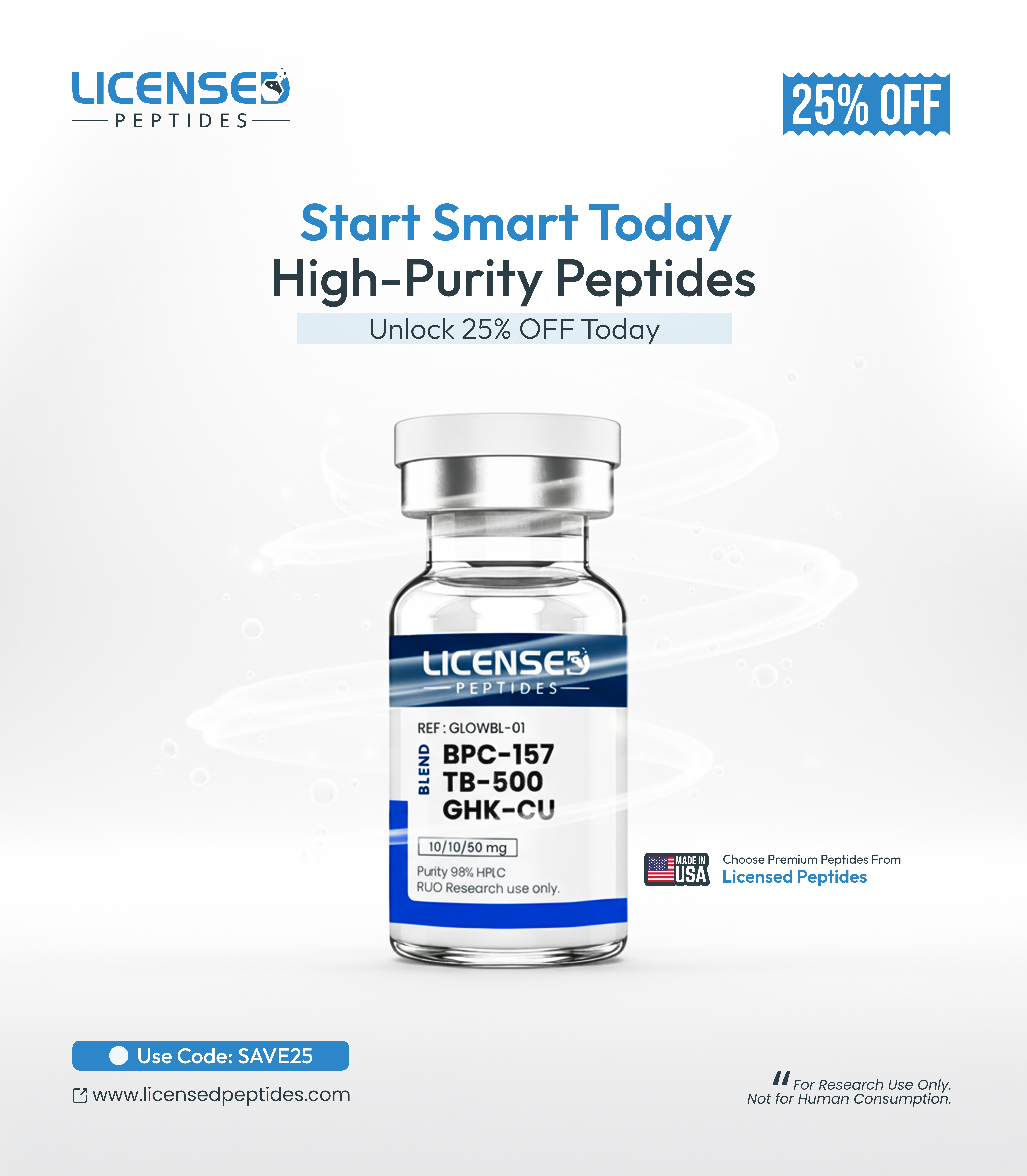 LicensedPeptides Facebook ad