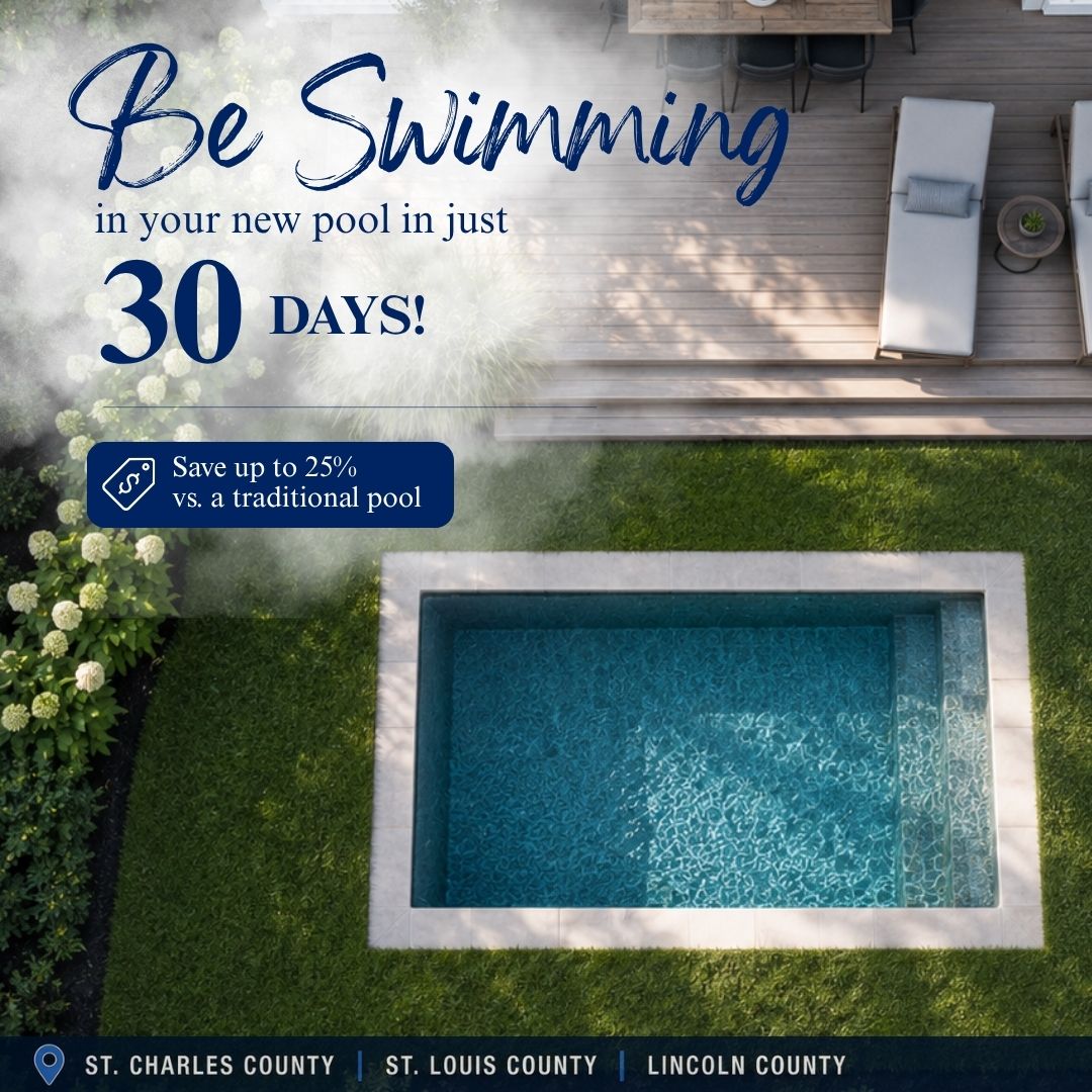 Tide & Timber Facebook ad: Quality Custom Pools in St. Louis