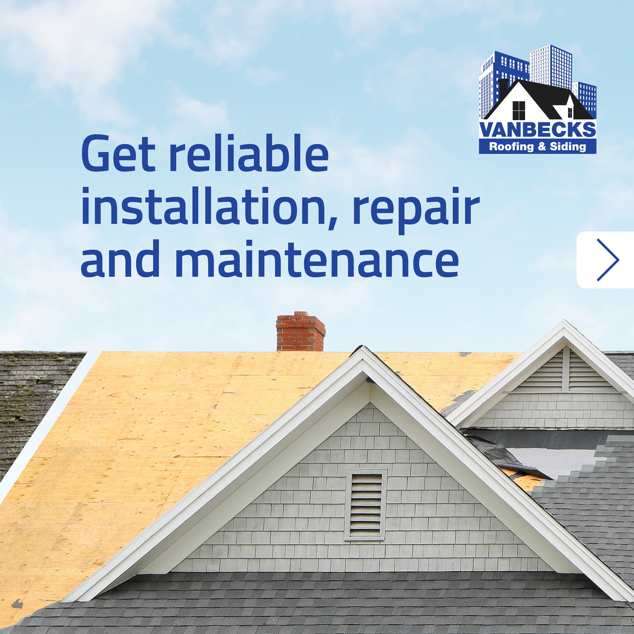 VANBECKS Roofing and Siding Facebook ad