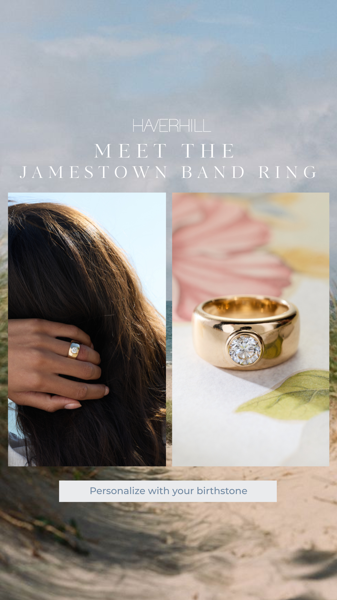 HAVERHILL Collection Facebook ad: 14k Gold Birthstone Jewelry