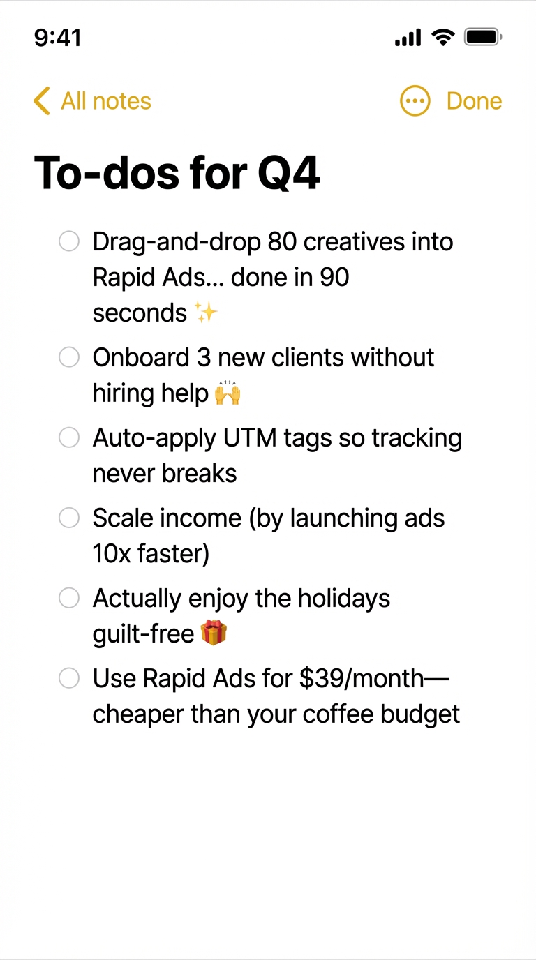 Rapid Ads Facebook ad