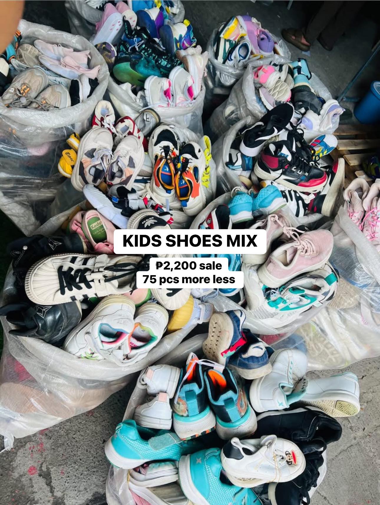 BOSS A Ukay Facebook ad: KIDS SHOES MIX for only ₱2,200 TODAY!