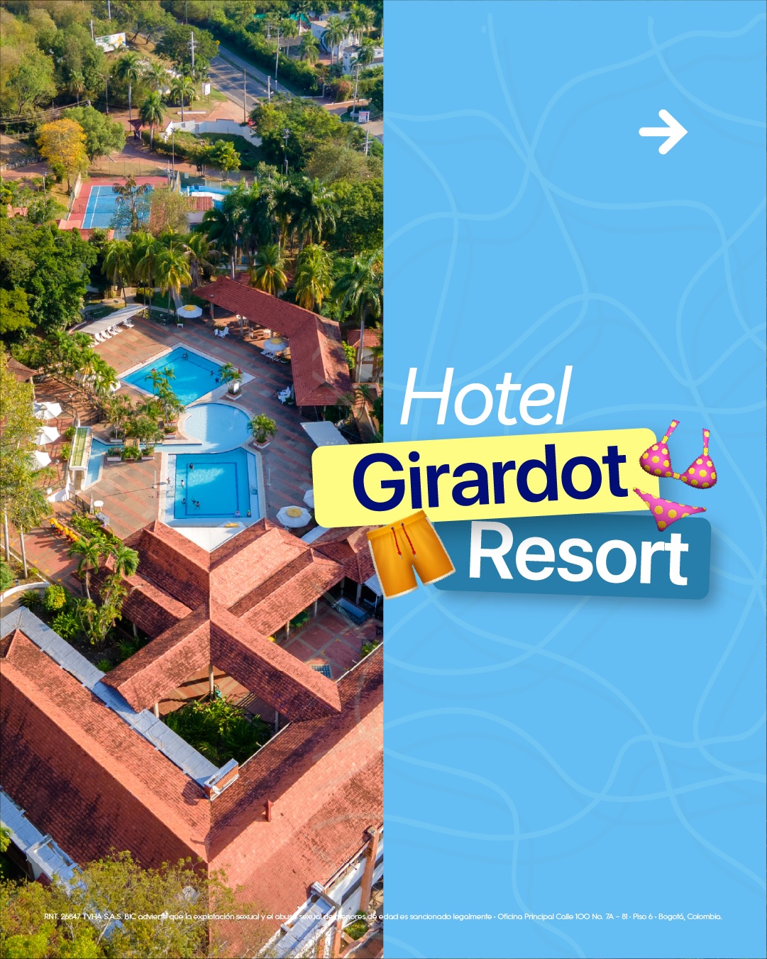 On Vacation Facebook ad: Si tu cuerpo te está pidiendo sol, piscina…