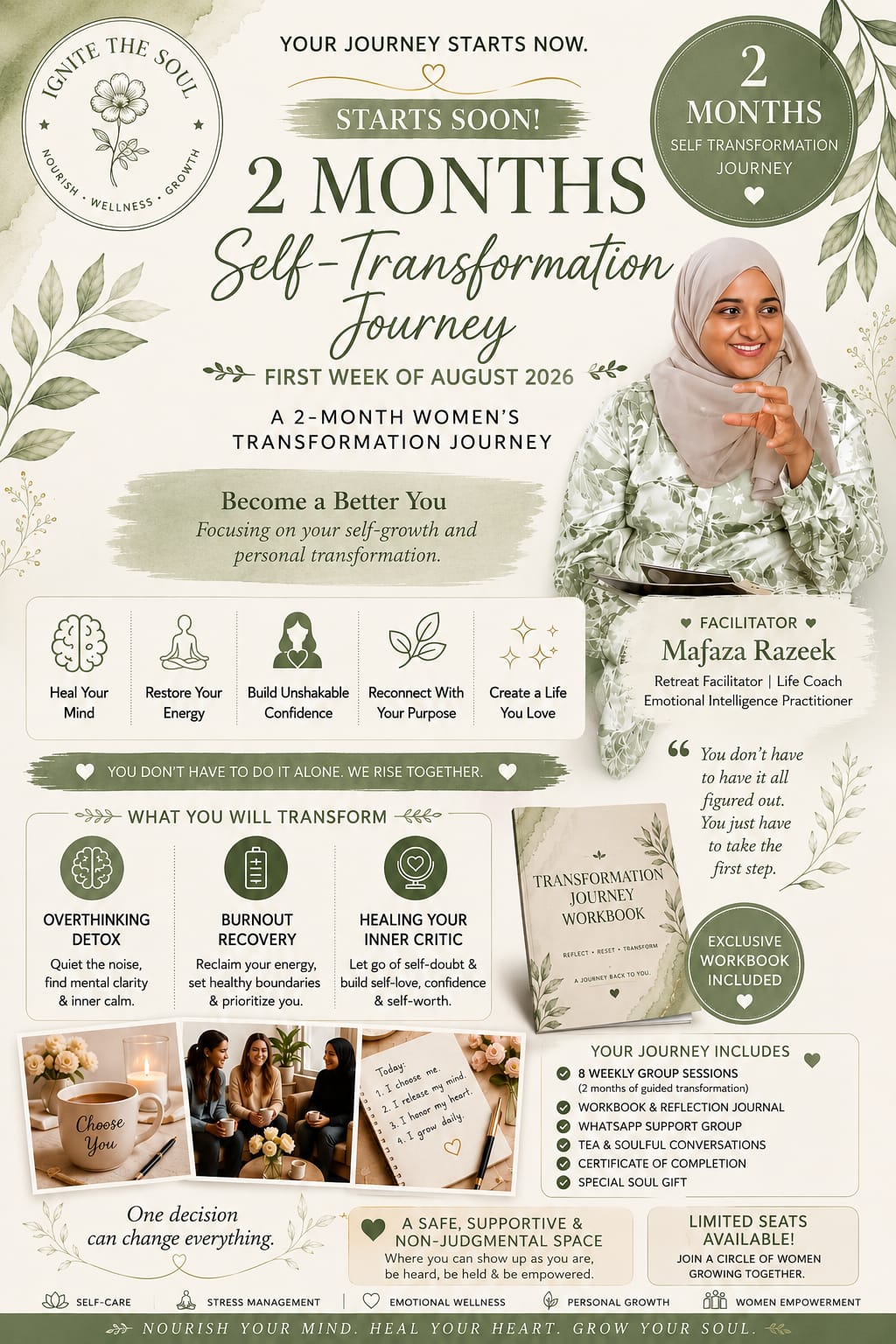 ignite the soul Facebook ad: transformation journey 2nd batch starts soon,join& bring a…