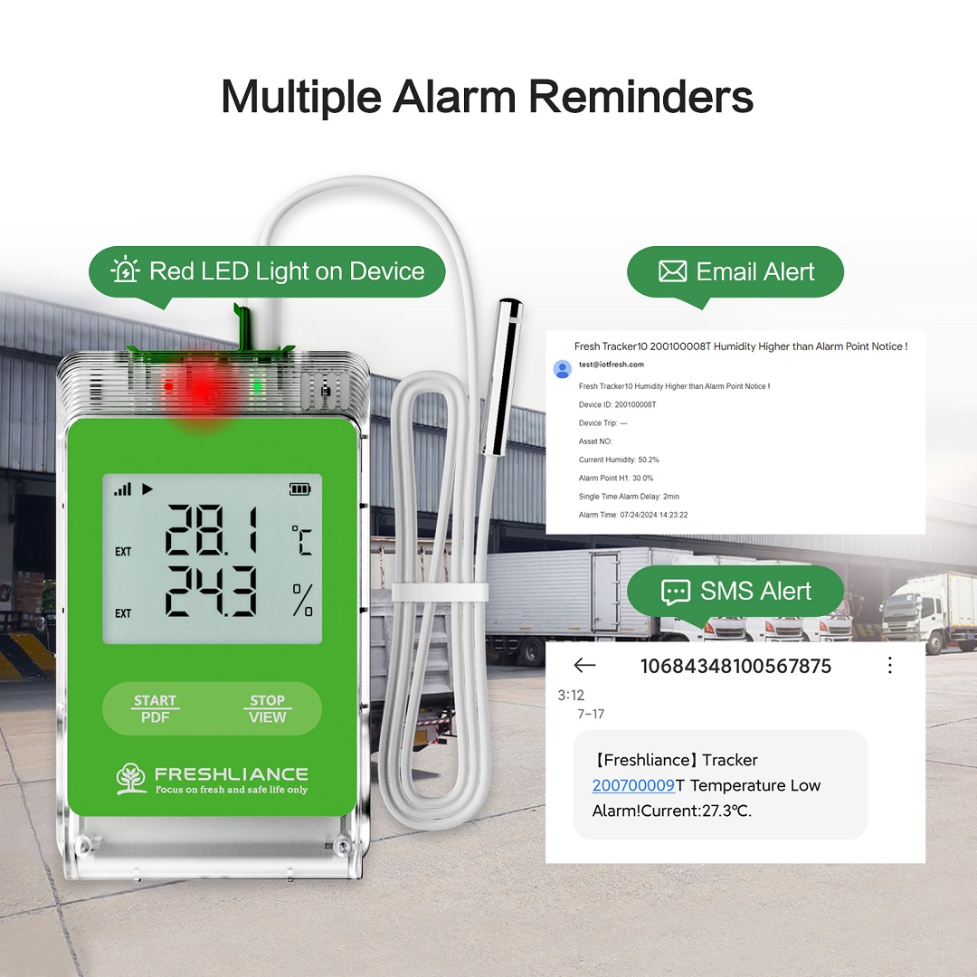 FreshLiance Temperature data logger Facebook ad: Remote temperature monitoring device