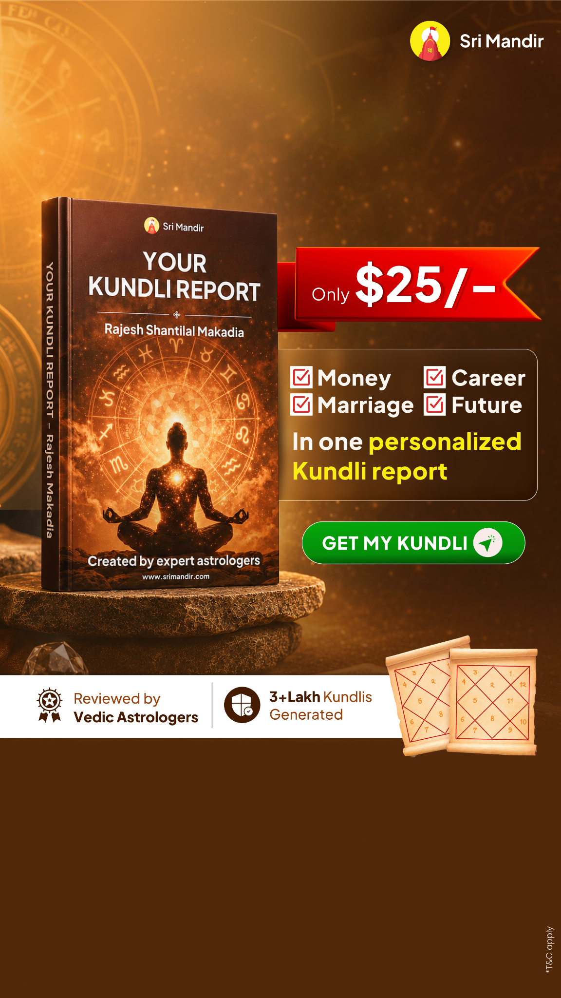 Kundli Guide by Sri Mandir Facebook ad